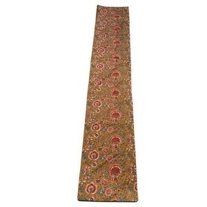 Tahari Home Mustard Patterned Table Runner 16 in. X 90 in.